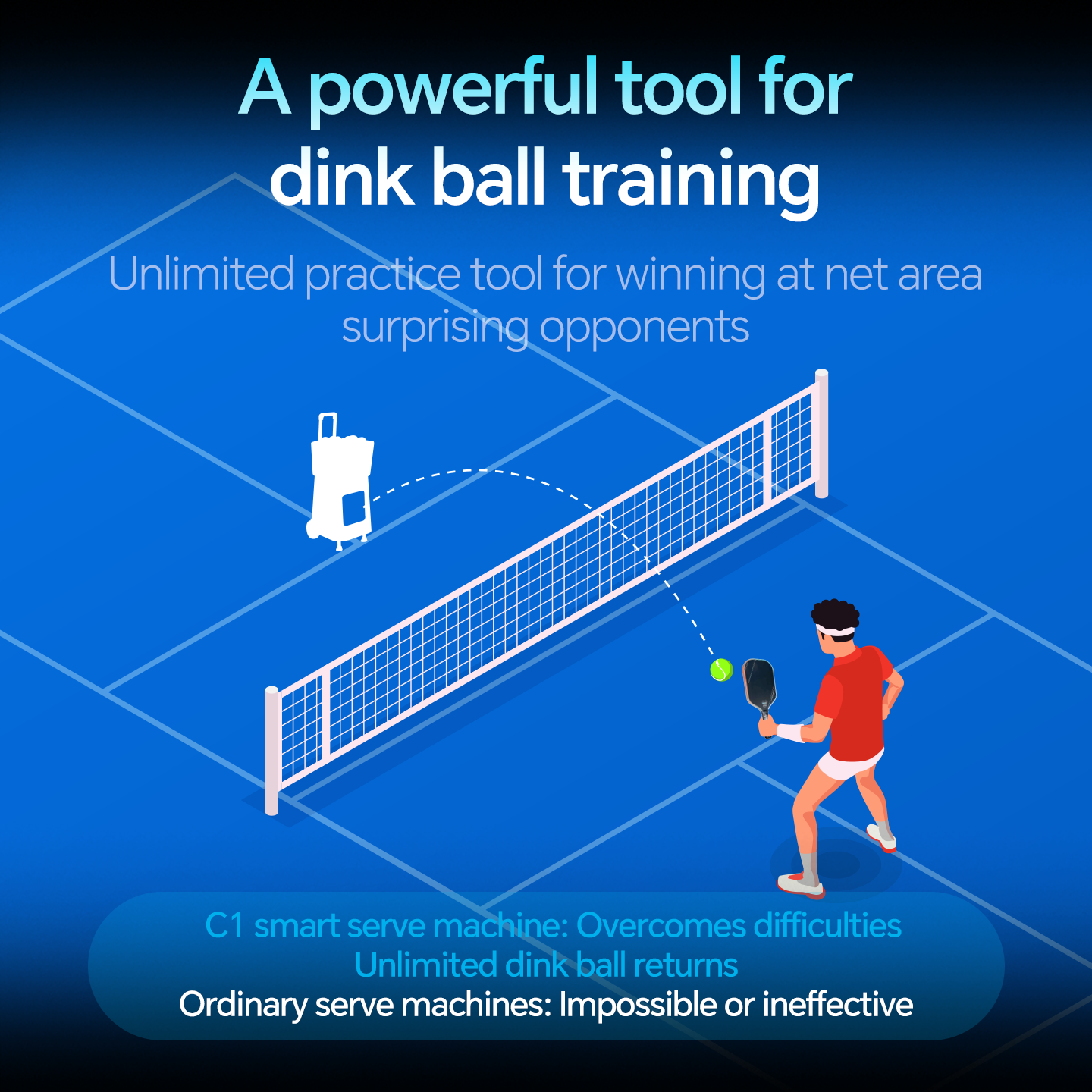 2026 Hot Sport Automatic Electronics Pedal Pickleball Machine for Training 110v/220v Spin Shooting Launch Machine Padel